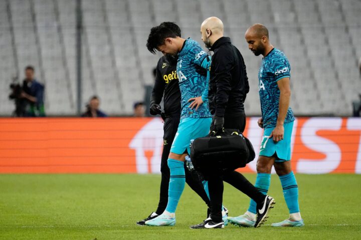 Ex-HSV-Profi Heung-min Son musste im Champions-League-Spiel seiner Tottenham Hotspurs gegen Marseille vorzeitig ausgewechselt werden. (Foto: Imago/Shutterstock)