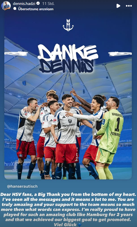 Eine Instagram-Story von Dennis Hadzikadunic.